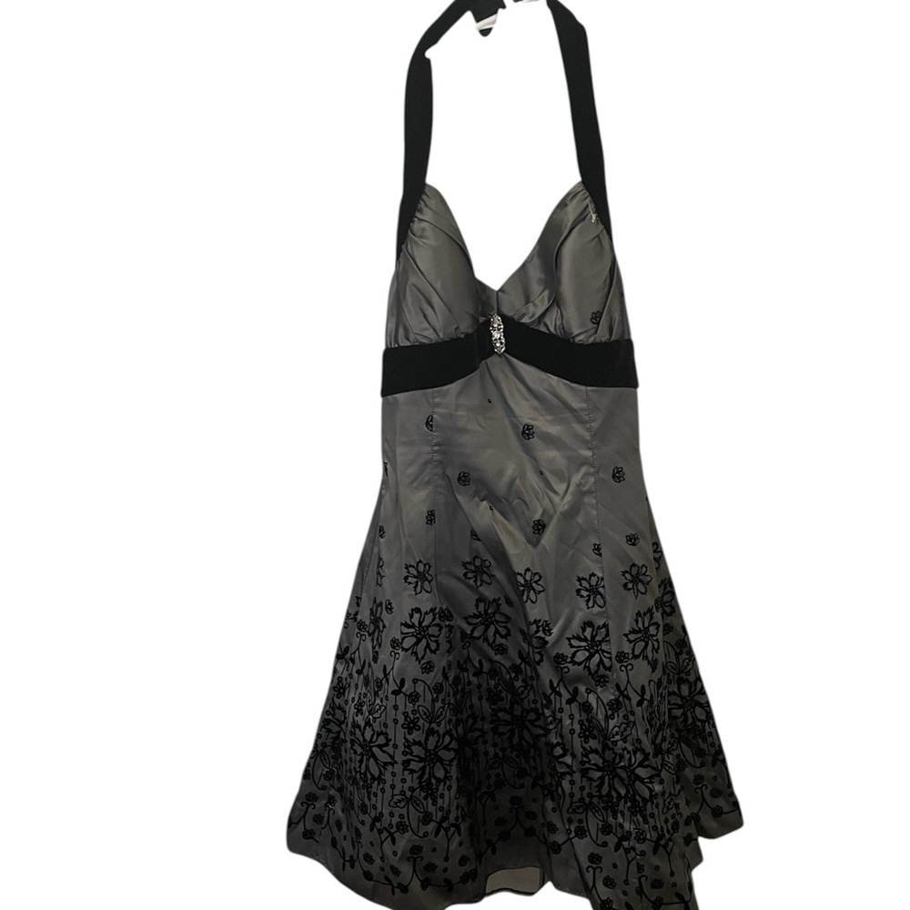 Roberta Bridal Strapless Black and Gray Dress whimsy goth